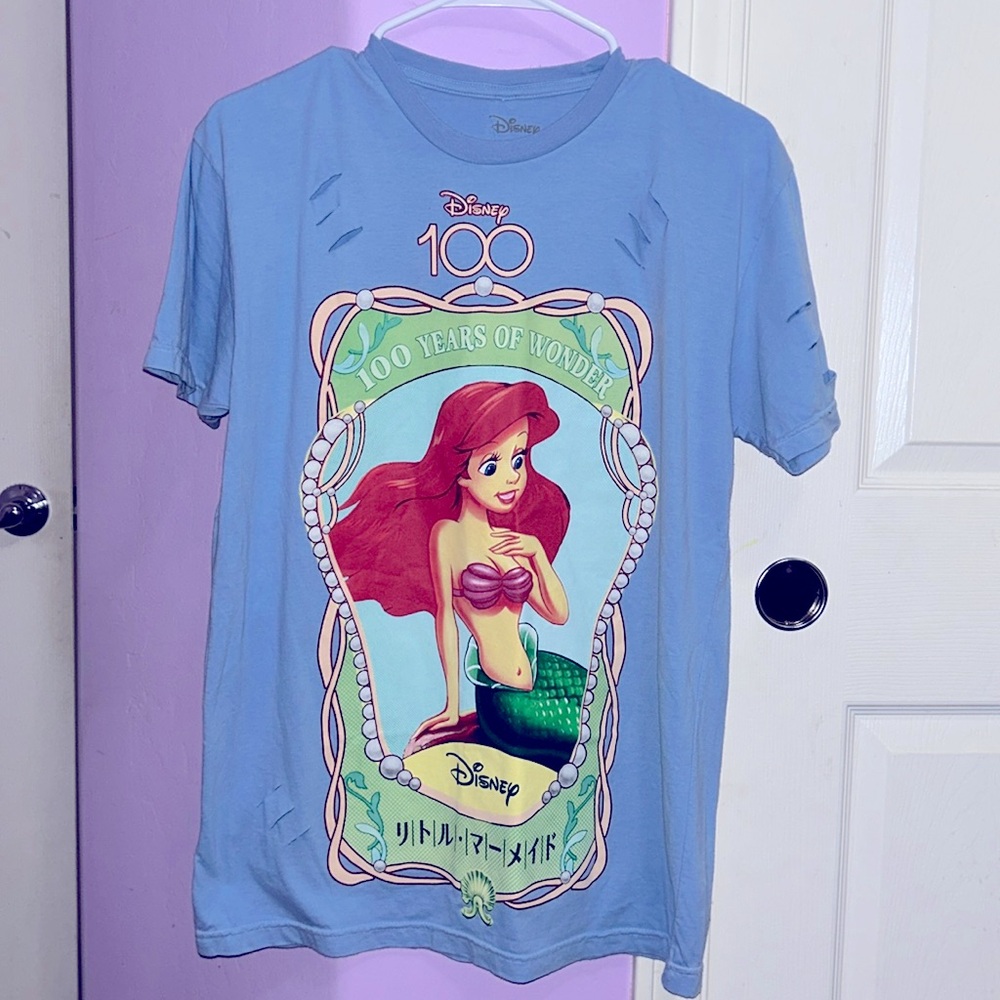 Her Universe Disney 100 years of Wonder Distressed Ariel Tee